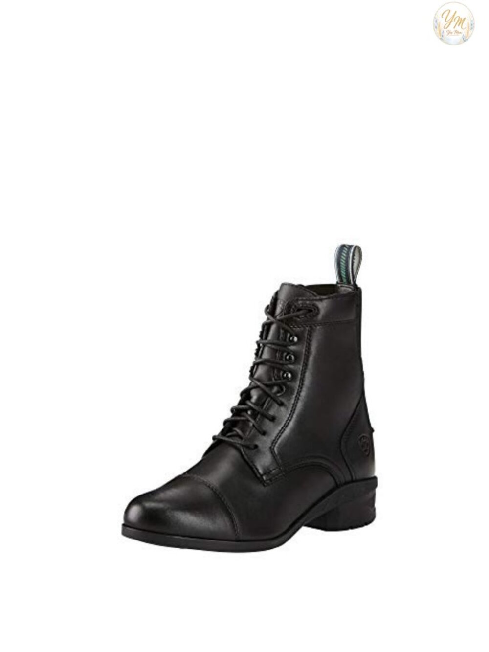 Women's Leather Paddock Boots Full-Grain Ankle Riding Boots Lace Up